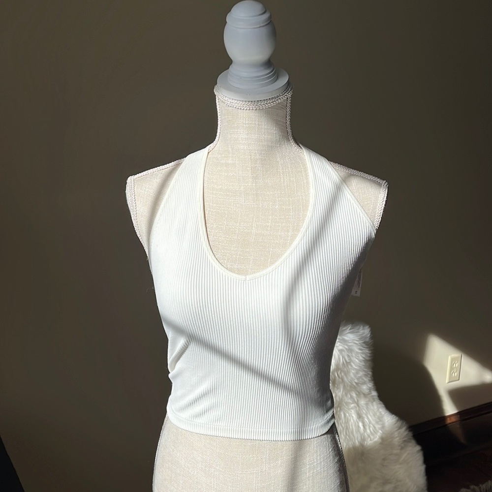 Urban outfitters, halter top, spandex-like material, can be worn as a bra-lette